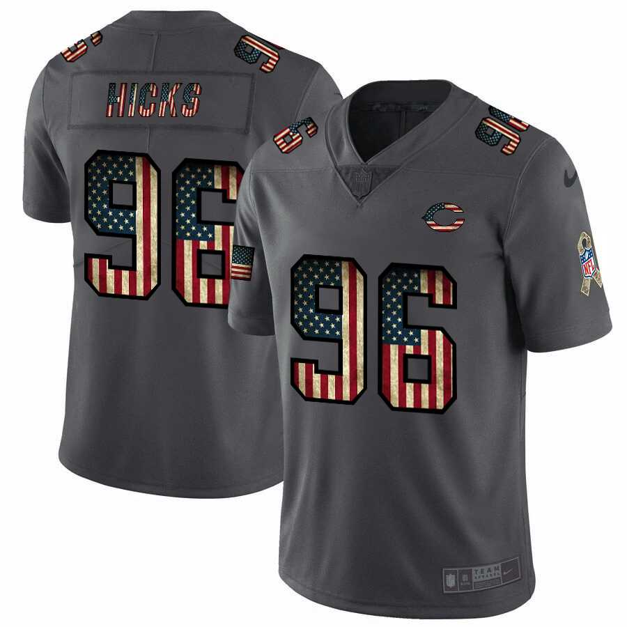Nike Bears 96 Akiem Hicks 2019 Salute To Service USA Flag Fashion Limited Jersey Dyin,We sell and wholesale Nike Bears 96 Akiem Hicks 2019 Salute To Service USA Flag Fashion Limited Jersey Dyin on line form chian!